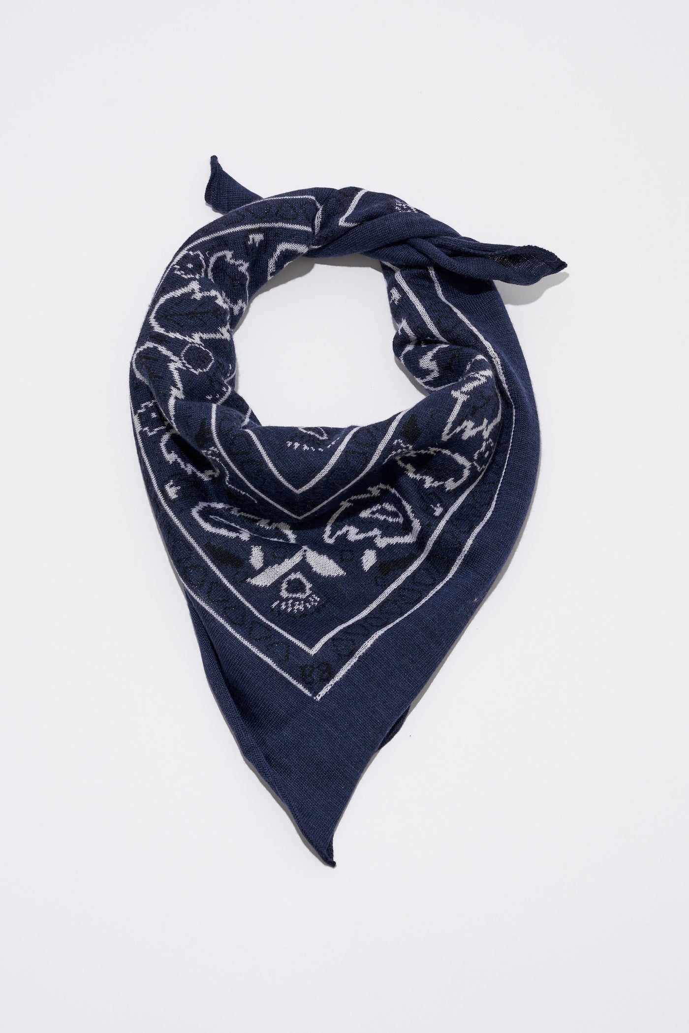 Cashmere Bandana in Navy