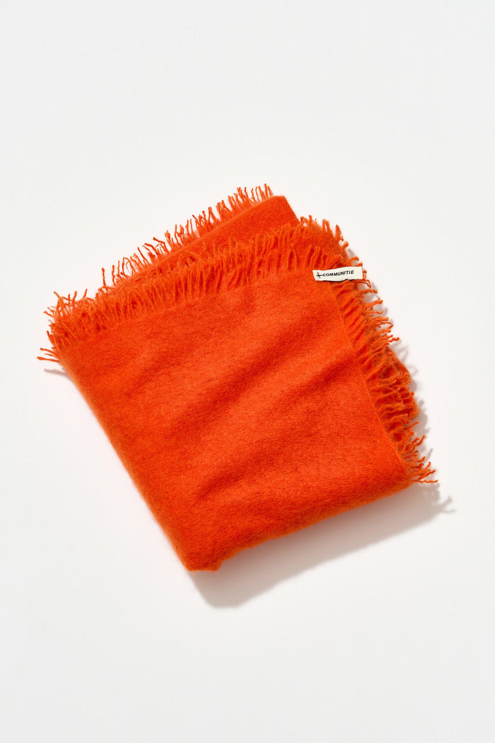 Cashmere Felted Stole in Orange