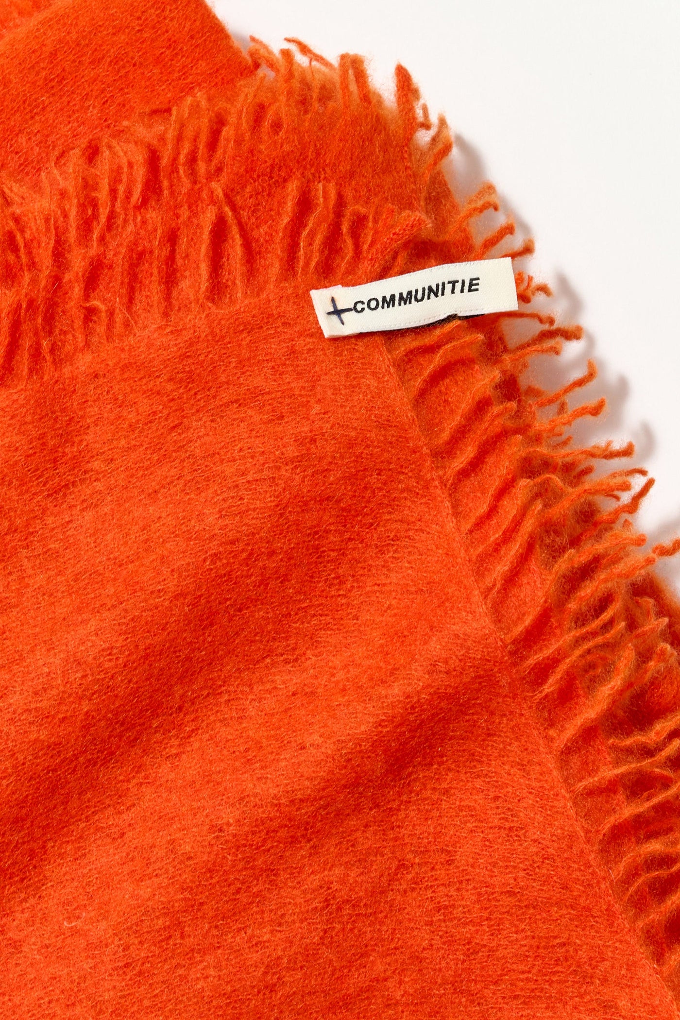 Cashmere Felted Stole in Orange