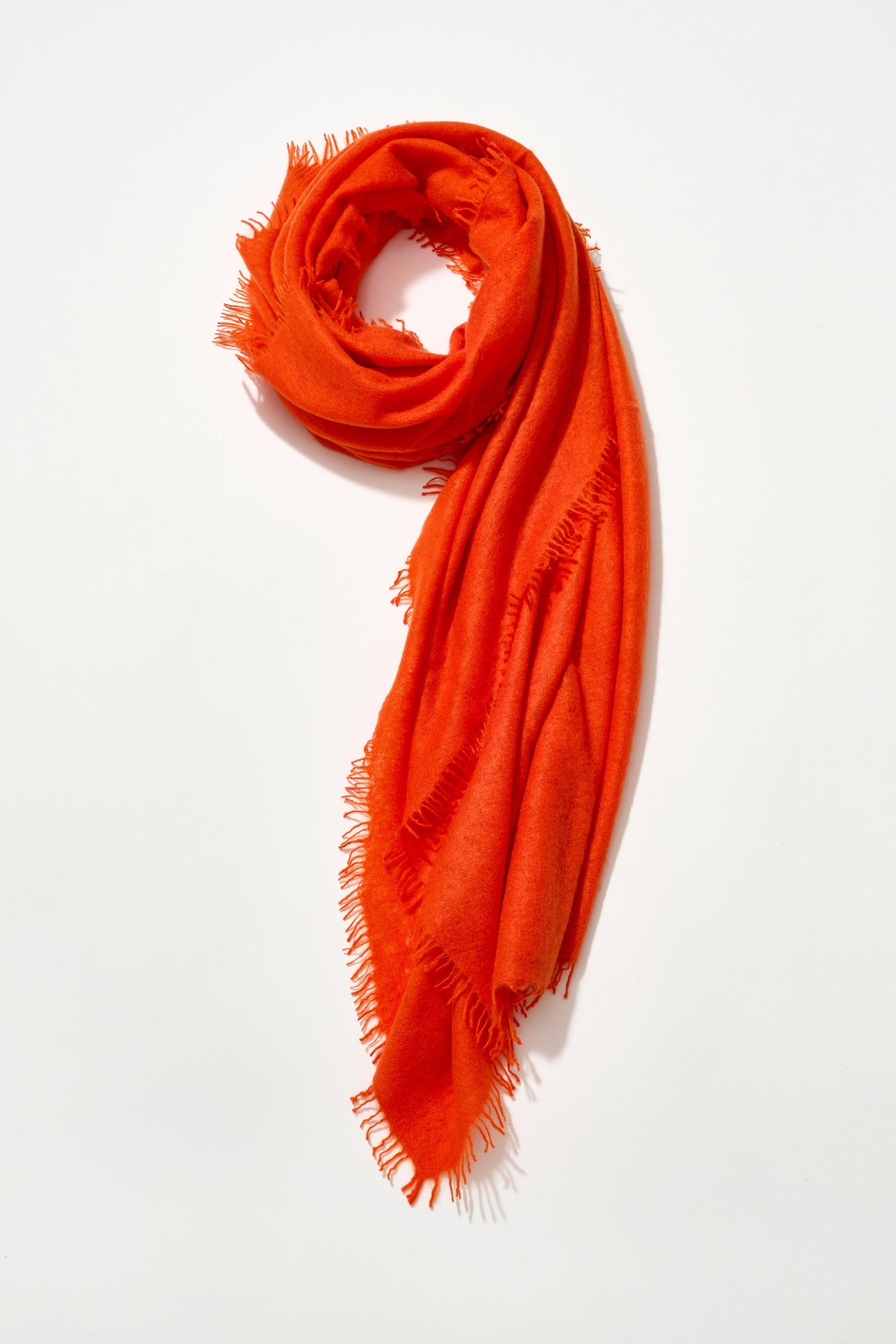 Cashmere Felted Stole in Orange