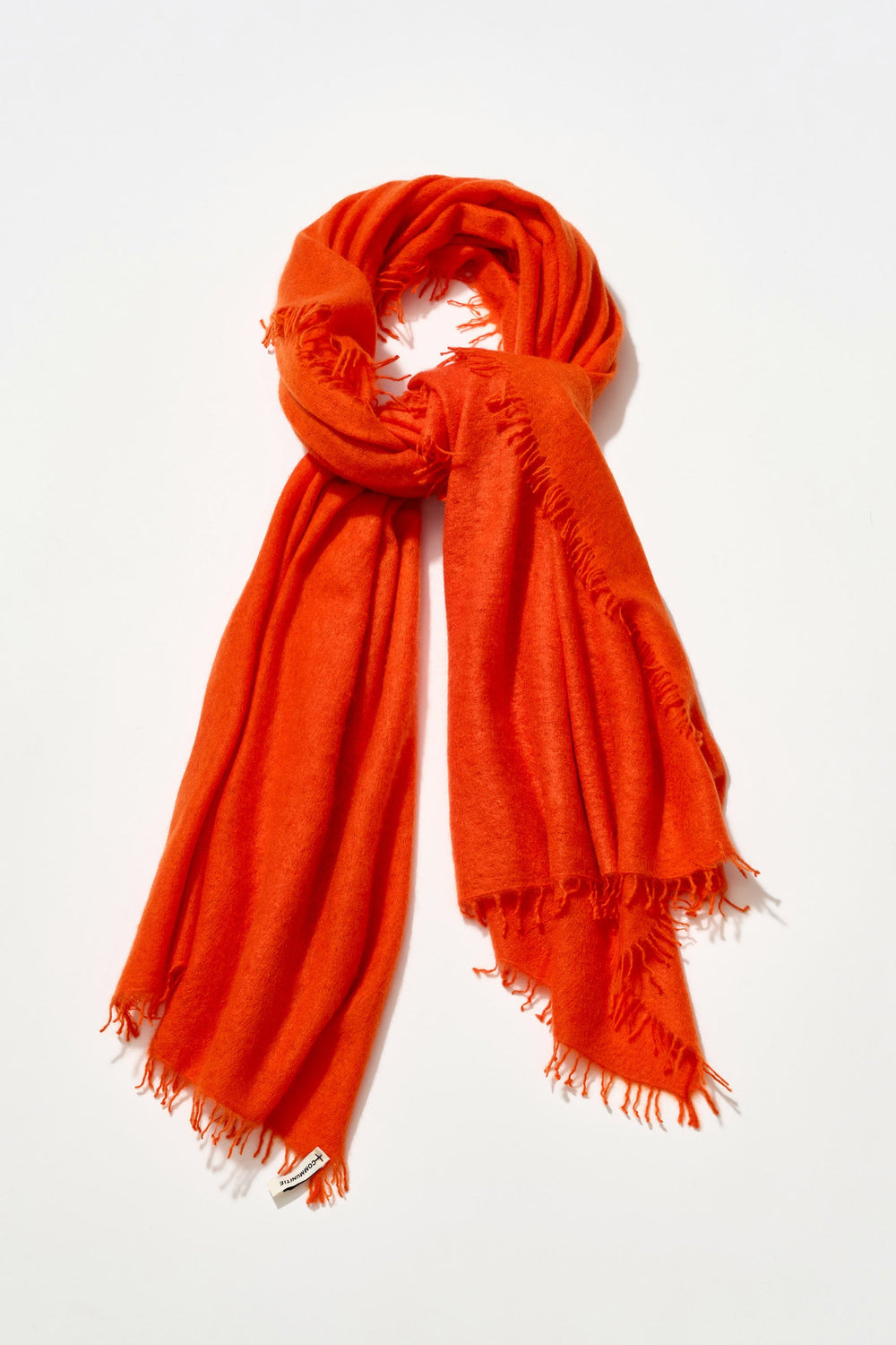 Cashmere Felted Stole in Orange