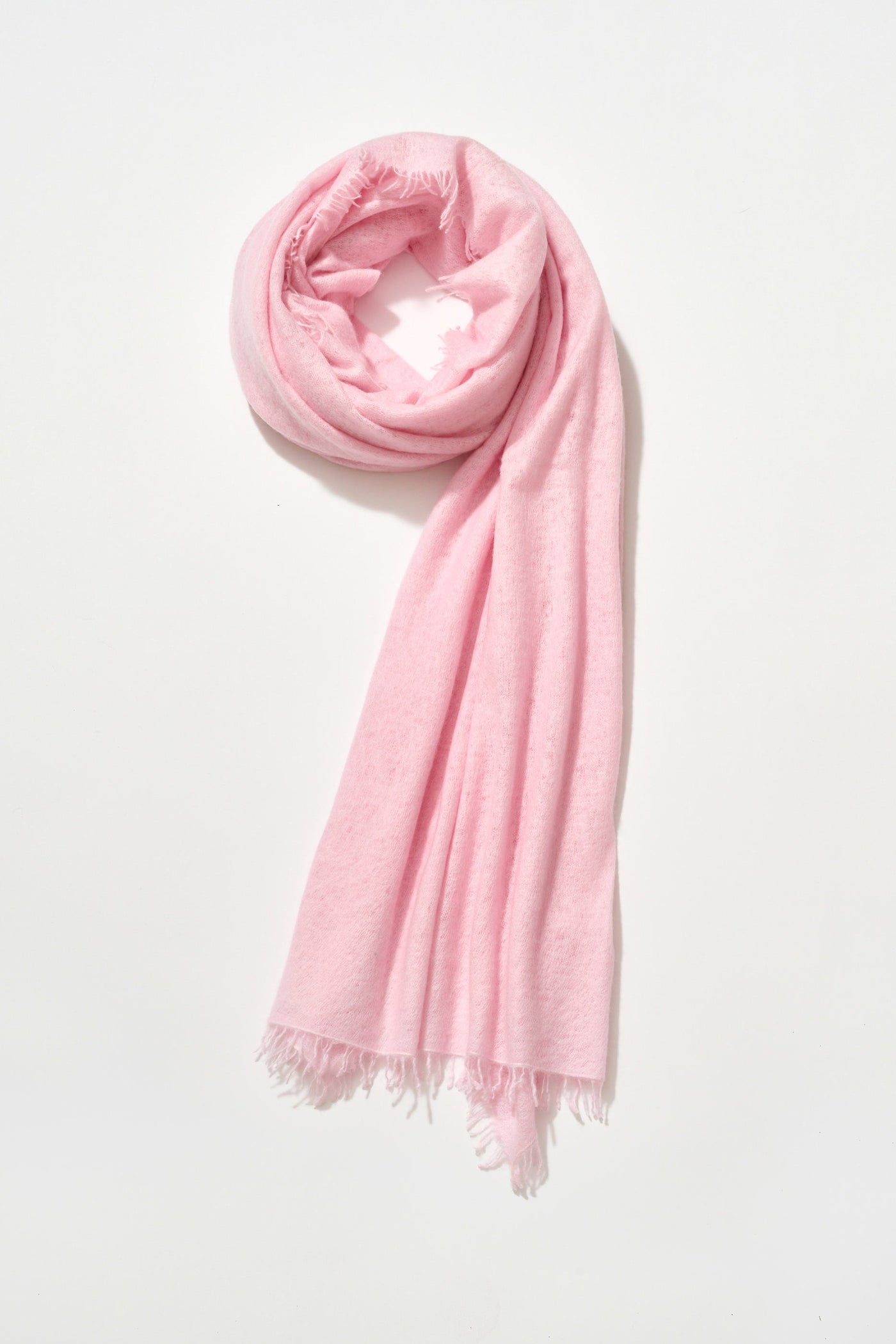 Cashmere Felted Stole in Soft Pink