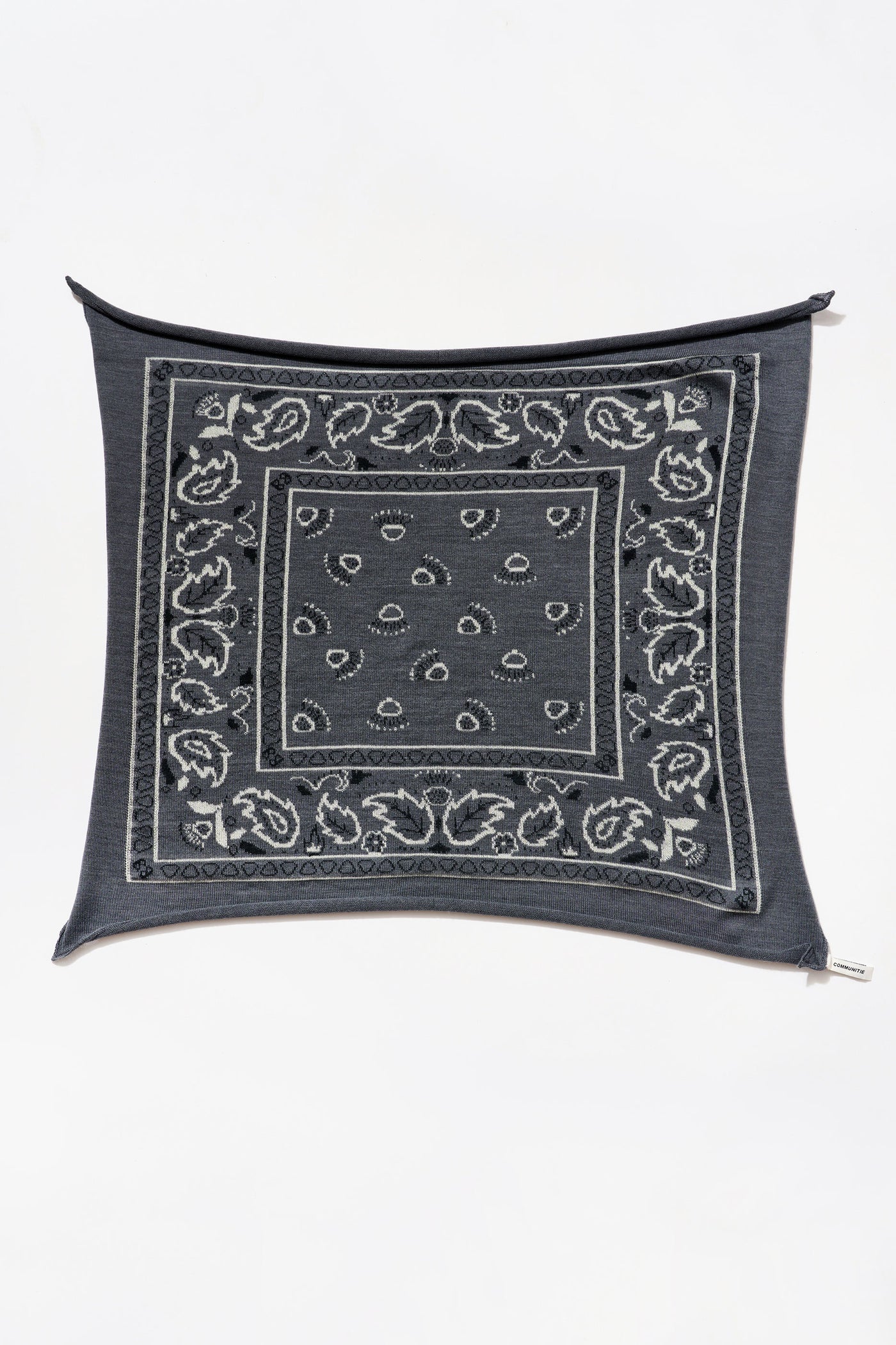 Cashmere Bandana in Charcoal