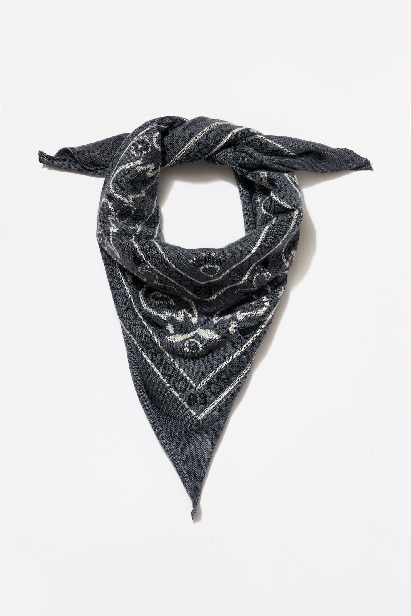 Cashmere Bandana in Charcoal