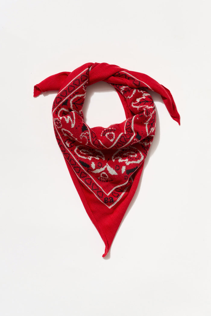 Cashmere Bandana in New Red