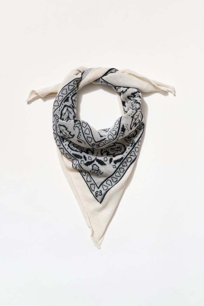 Cashmere Bandana in White