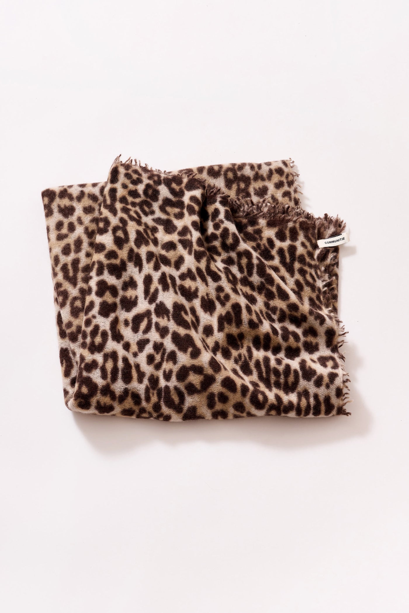 Cashmere Felted Stole in Leopard