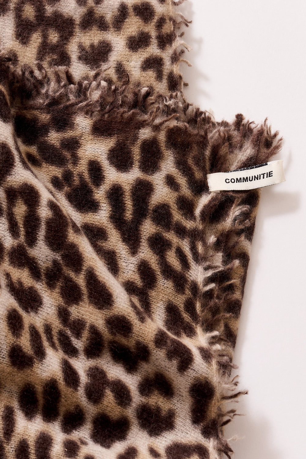 Cashmere Felted Stole in Leopard