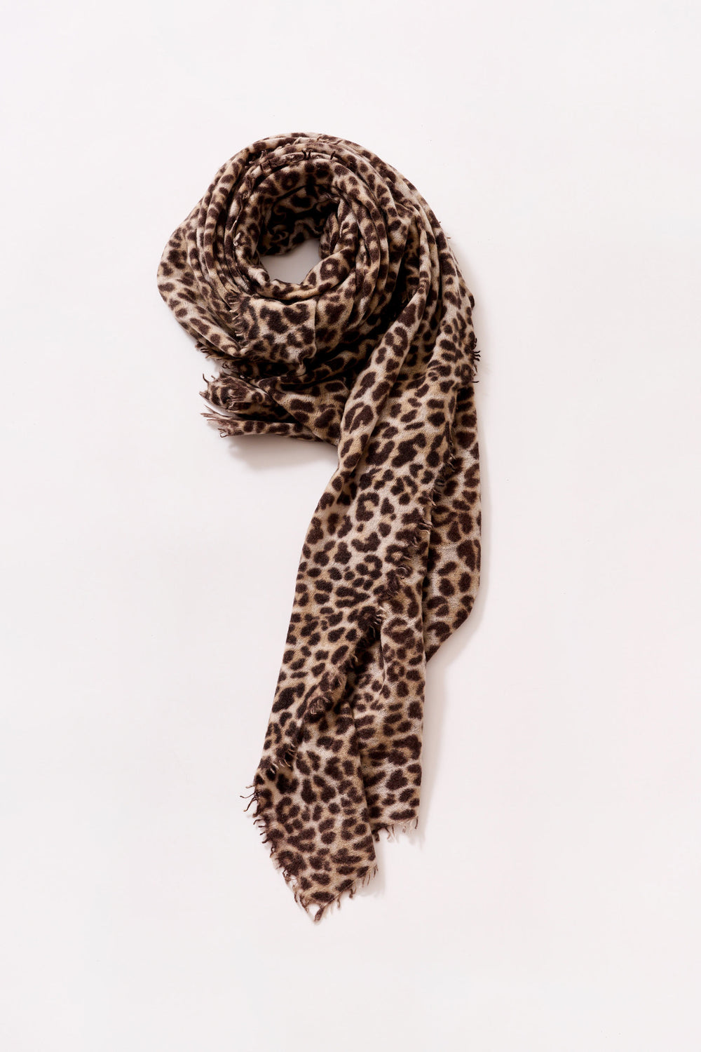 Cashmere Felted Stole in Leopard