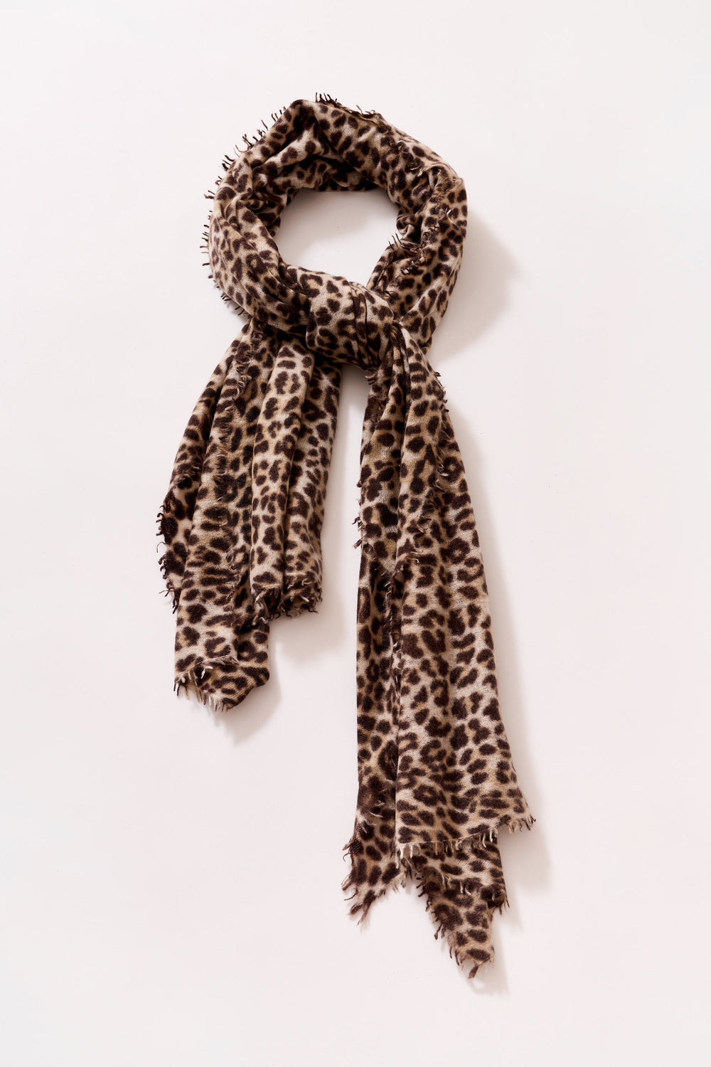 Cashmere Felted Stole in Leopard