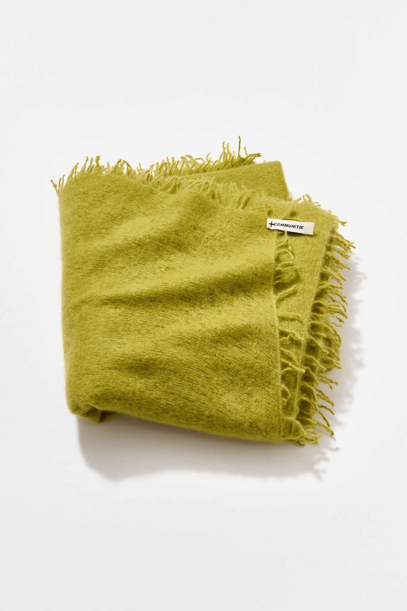 Cashmere Felted Stole in Lentil Sprout