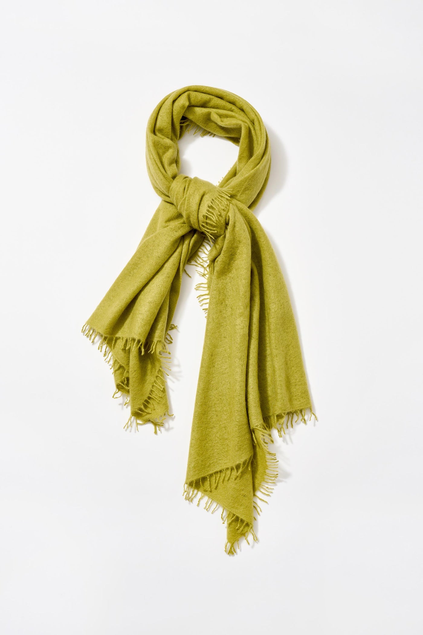 Cashmere Felted Stole in Lentil Sprout