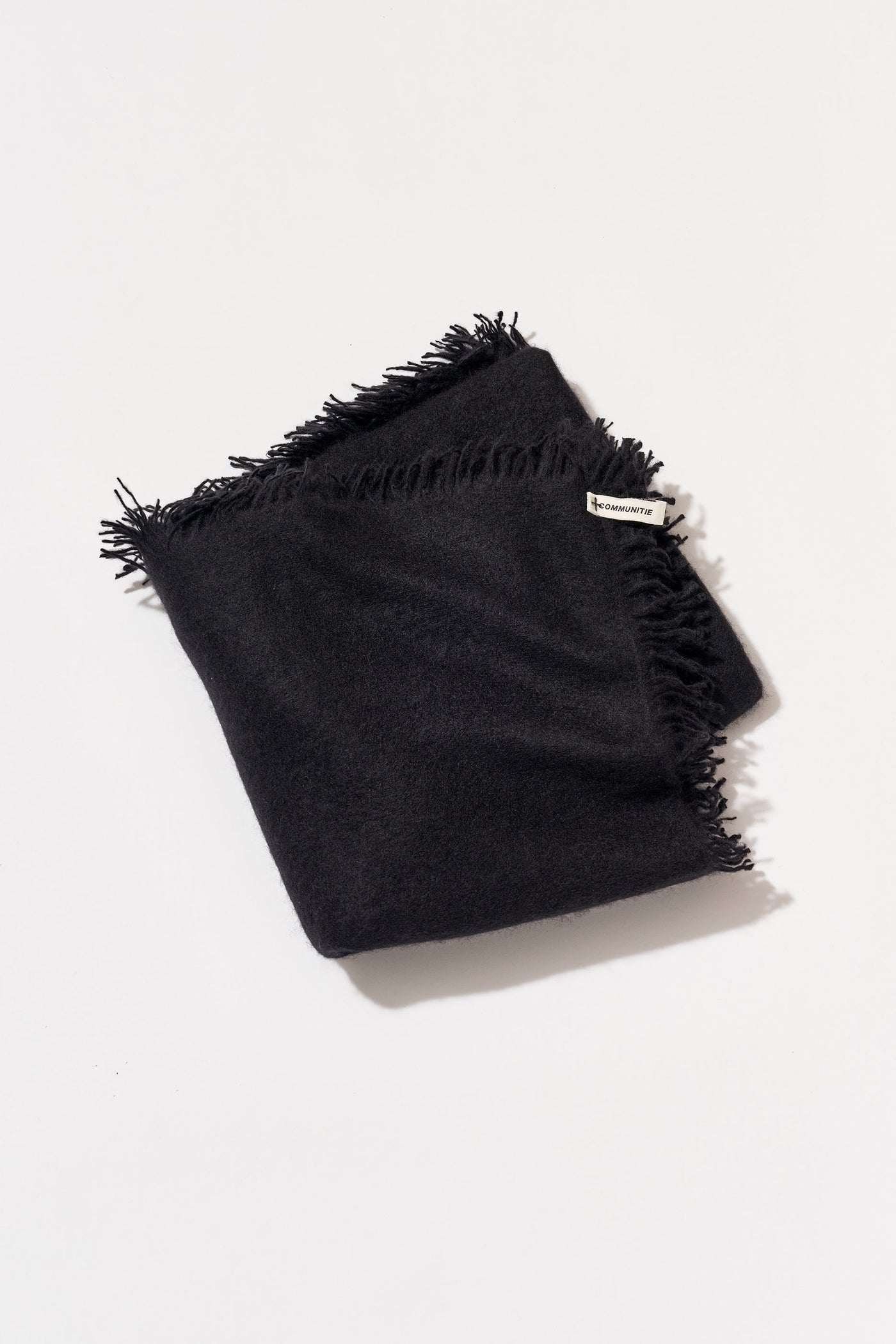 Cashmere Felted Stole in Black
