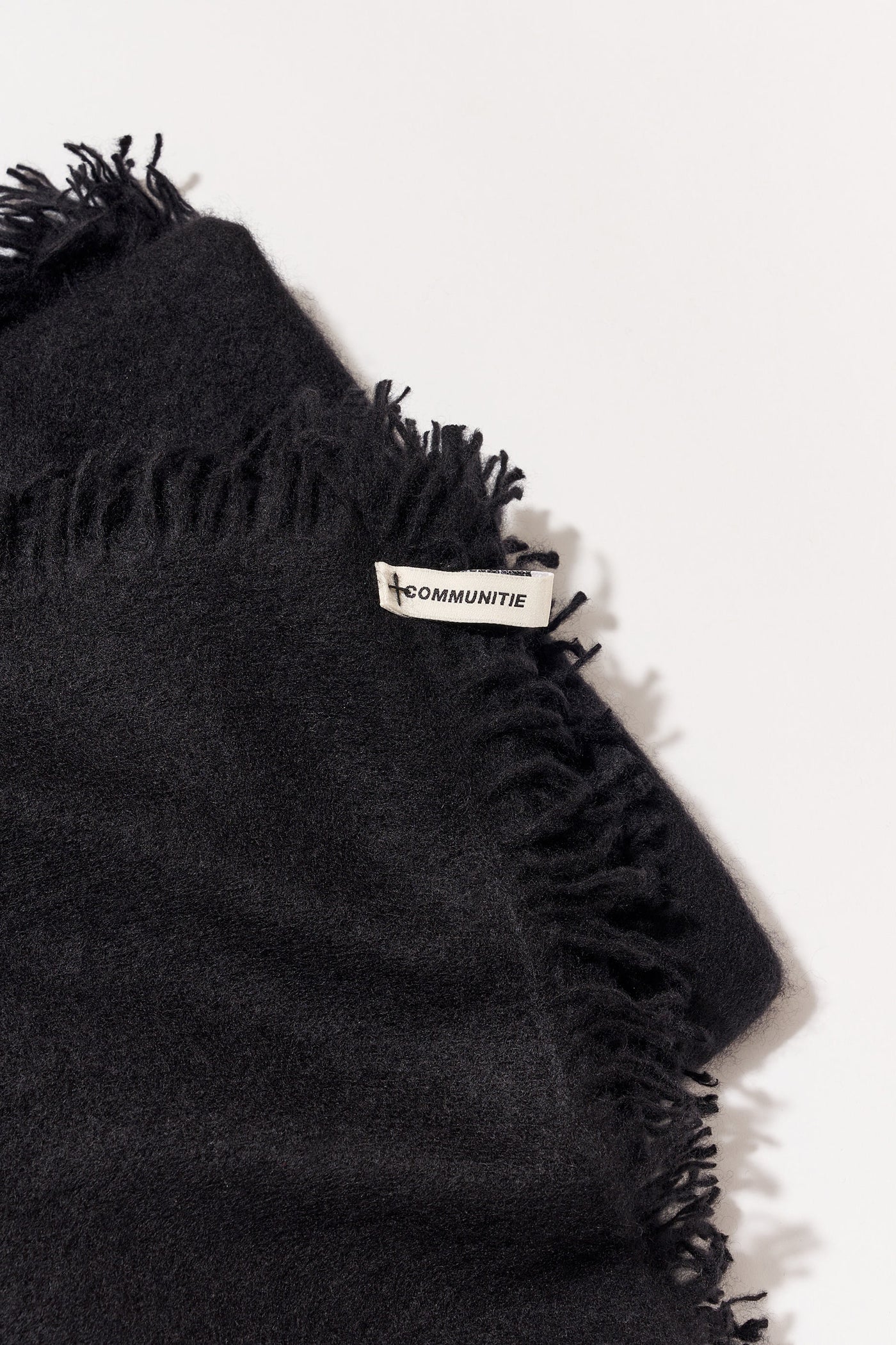 Cashmere Felted Stole in Black