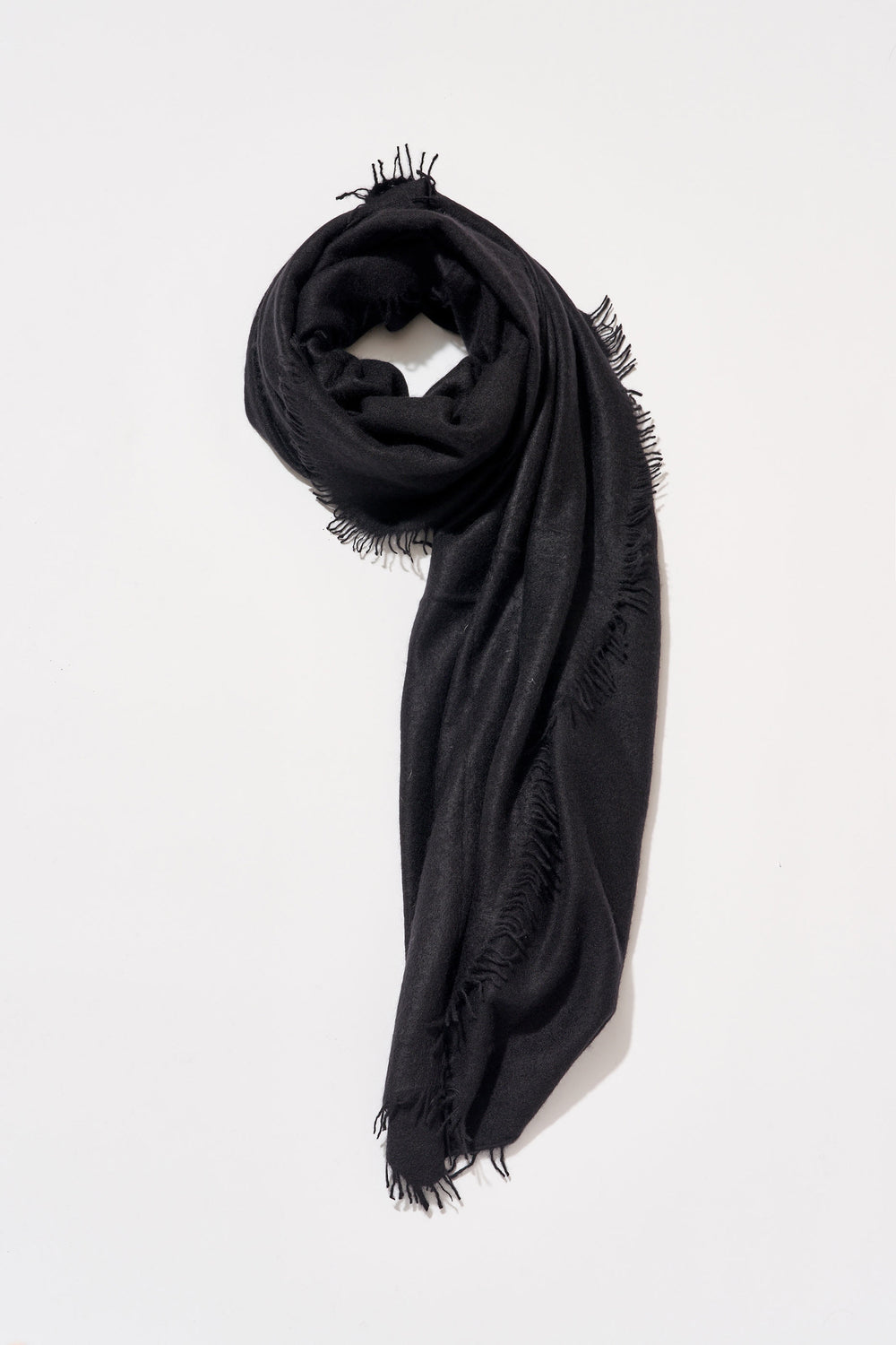 Cashmere Felted Stole in Black