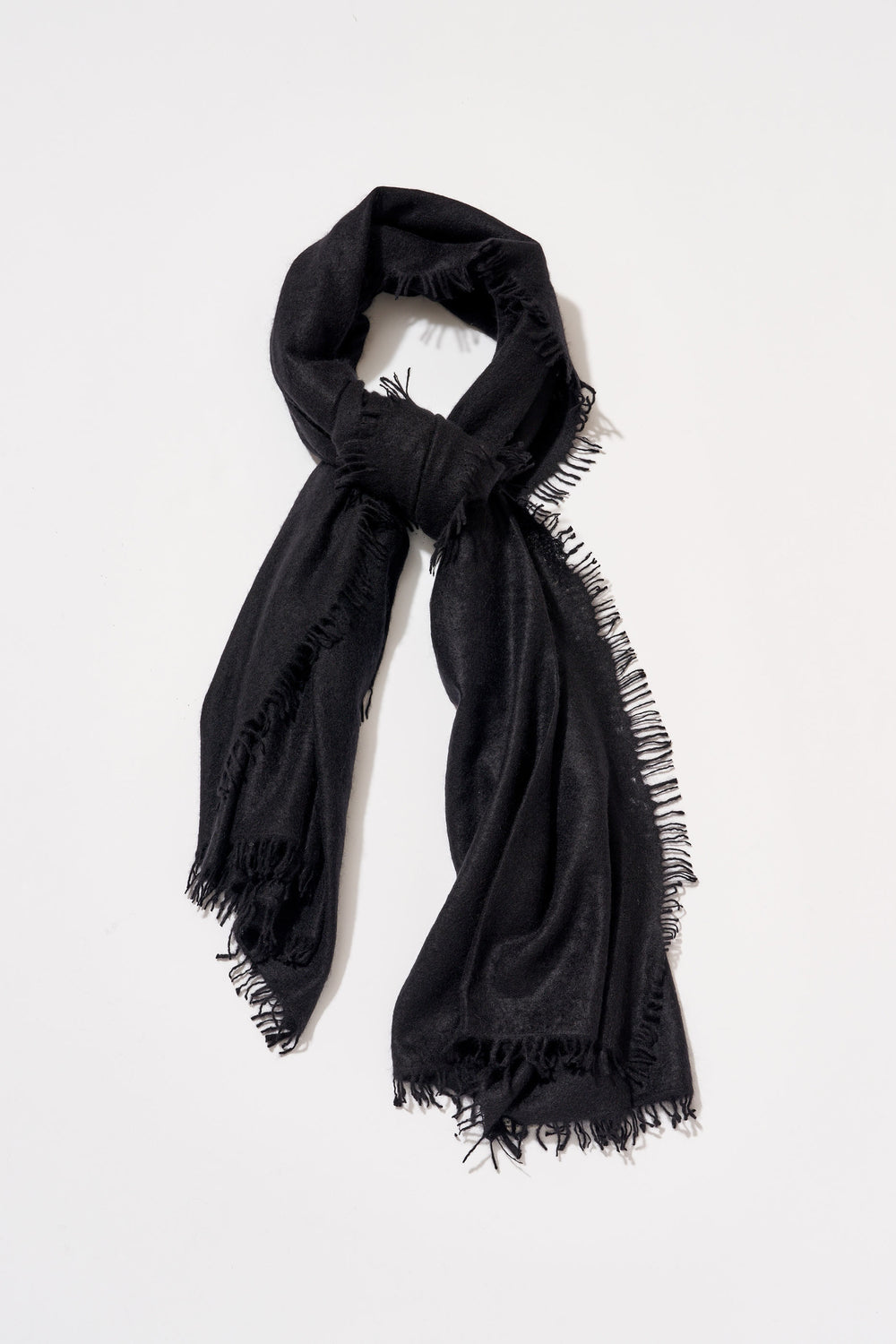Cashmere Felted Stole in Black
