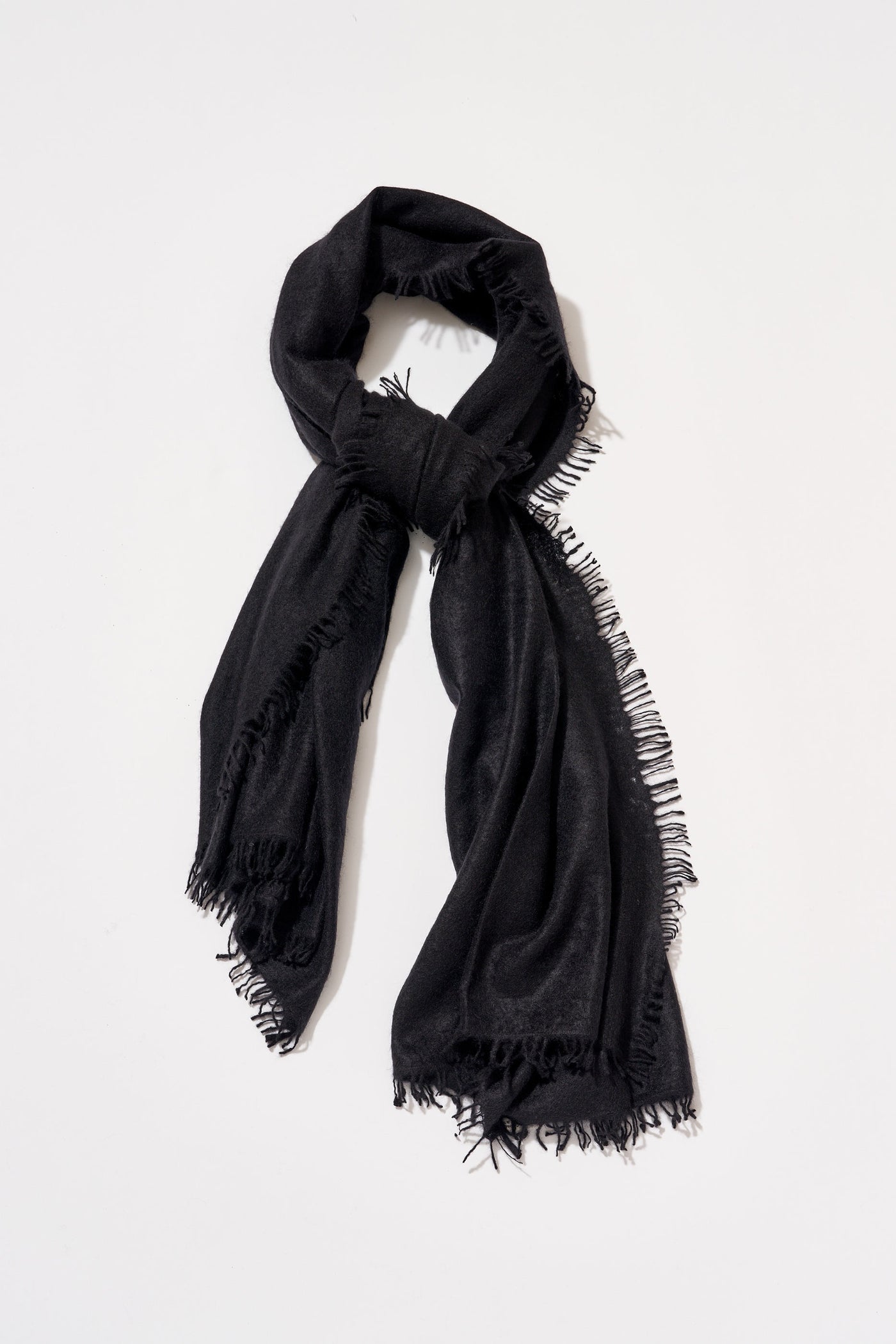 Cashmere Felted Stole in Black
