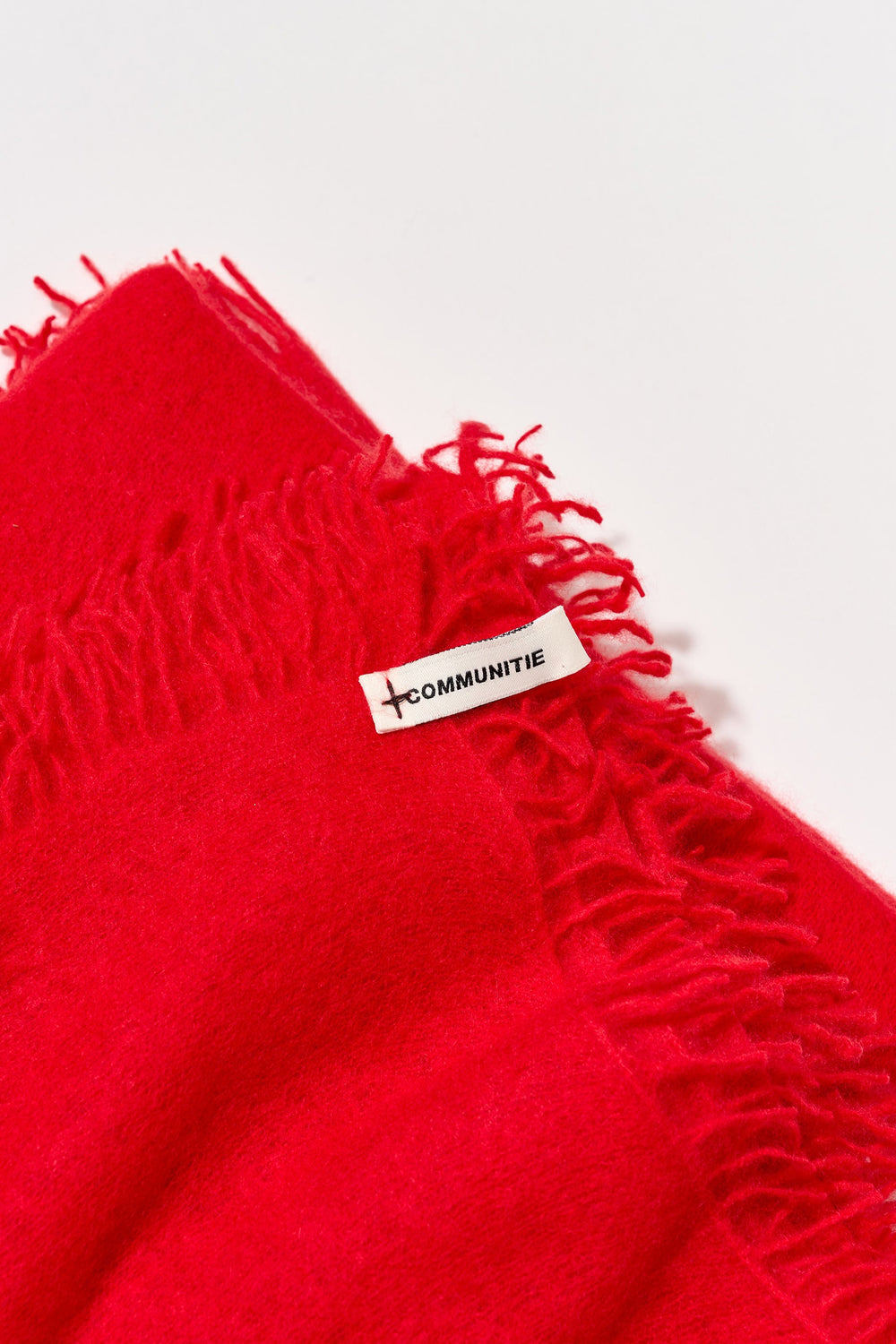 Cashmere Felted Stole in Red