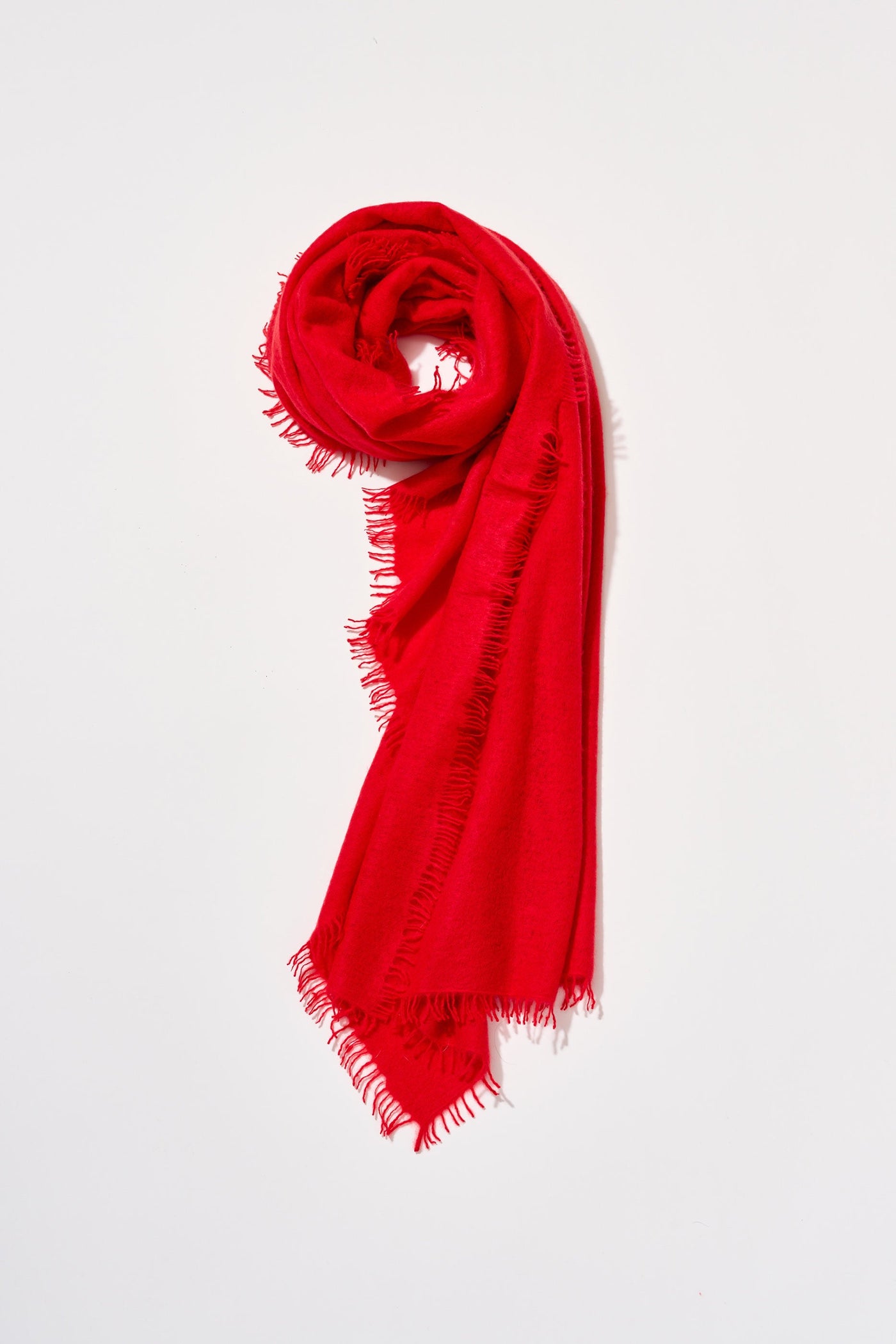 Cashmere Felted Stole in Red