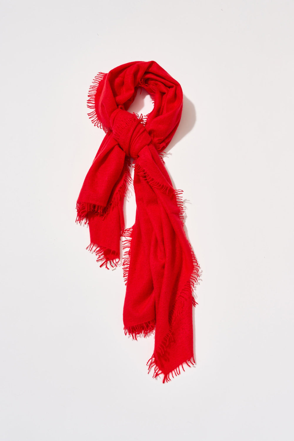 Cashmere Felted Stole in Red