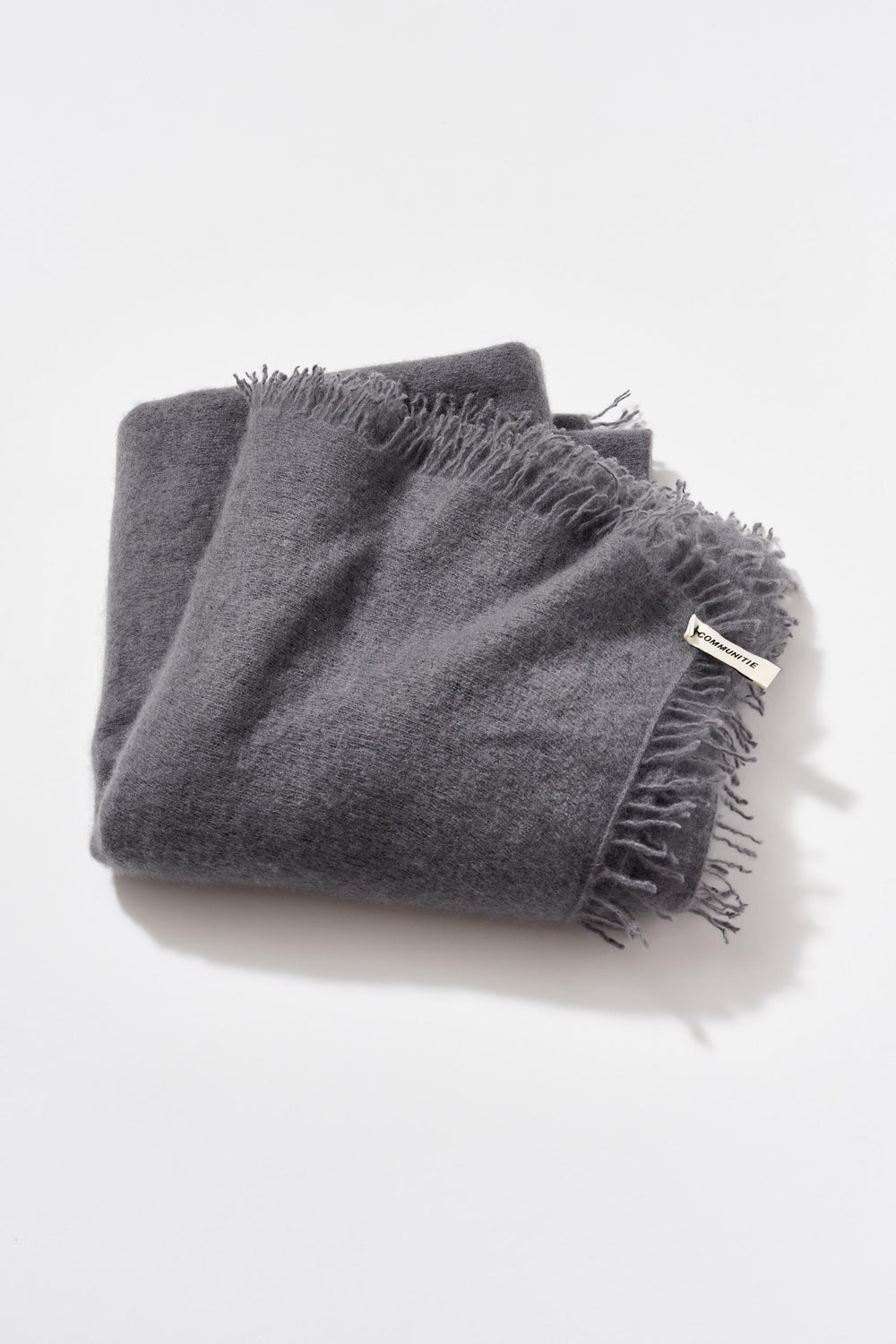 Cashmere Felted Stole in Dark Gray