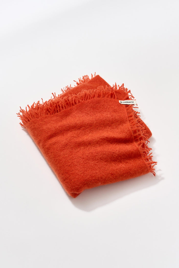 Cashmere Felted Stole in Chili