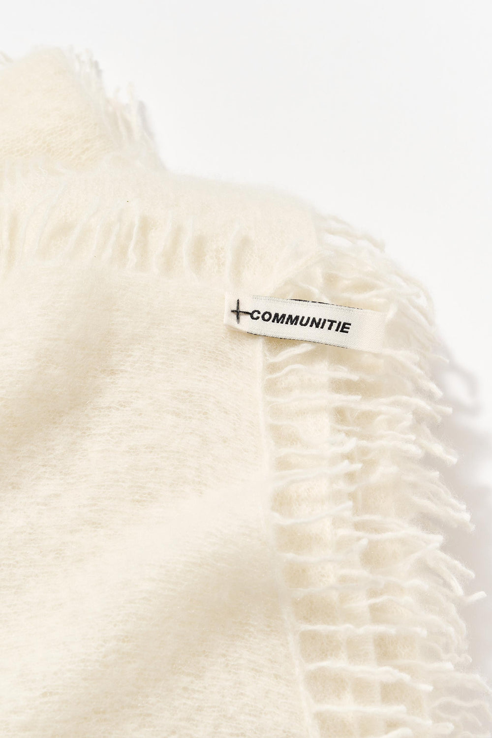 Cashmere Felted Stole in Cloud Dancer