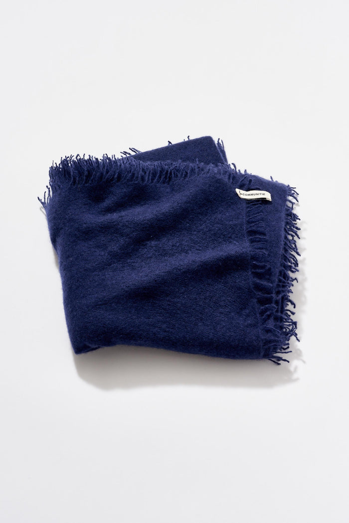 Cashmere Felted Stole in Peacock