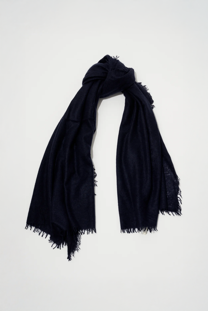 Cashmere Felted Stole in New Navy